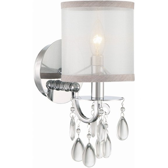 5621-CH Crystorama Lighting Hampton - One Light Wall Sconce-Polished Chrome Finish