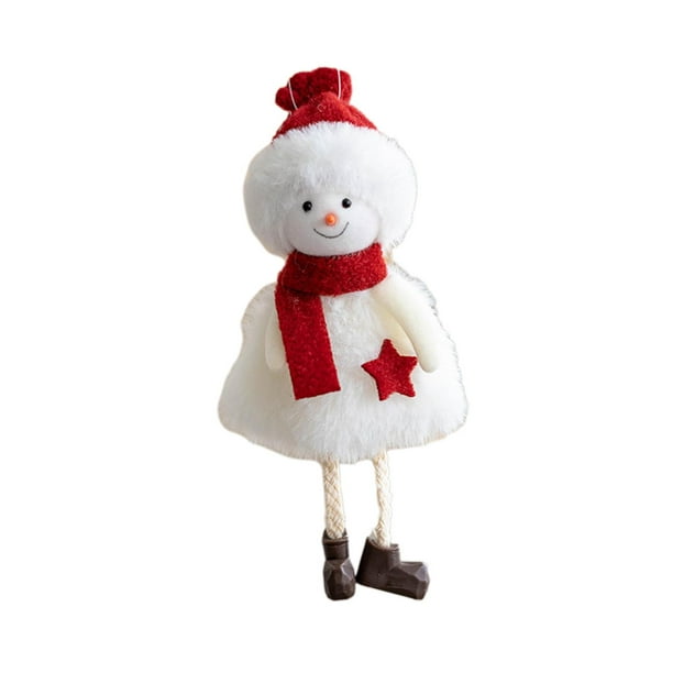 Muñeco colgante para árbol de Navidad, colgantes de peluche decorativos, adorno para árbol de Navidad Muñeco de nieve