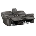 thumbnail image 5 of Tony 80 Inch Dual Manual Recliner Loveseat- Console- Cupholders- Gray, 5 of 6