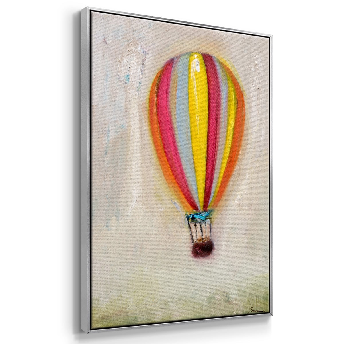Lucky Hot Air Balloon Framed Premium Gallery Wrapped Canvas - Ready to Hang
