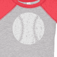 thumbnail image 4 of Inktastic Distressed Baseball in White Boys or Girls Baby Bodysuit, 4 of 5