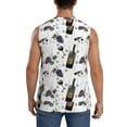 thumbnail image 4 of Bixox Men's Wine Bottles And Grapes Printed Shirt Sleeveless Fitness Tank Top-X-Large, 4 of 7