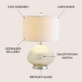 thumbnail image 4 of JONATHAN Y Ames 22.5" LED Glass Table Lamp, Mercury Silver, JYL1082A, 4 of 5