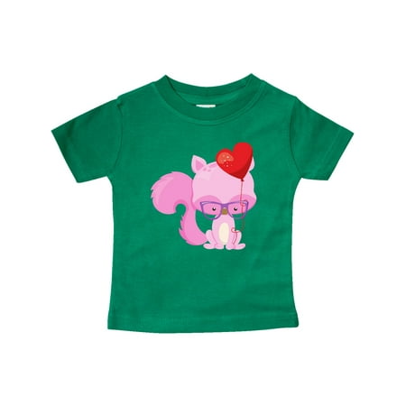 

Inktastic Valentine s Day Squirrel Squirrel With Balloon Gift Baby Boy or Baby Girl T-Shirt
