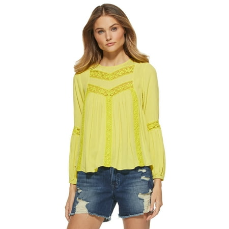 Scoop Women’s Long Sleeve Ruffle Top