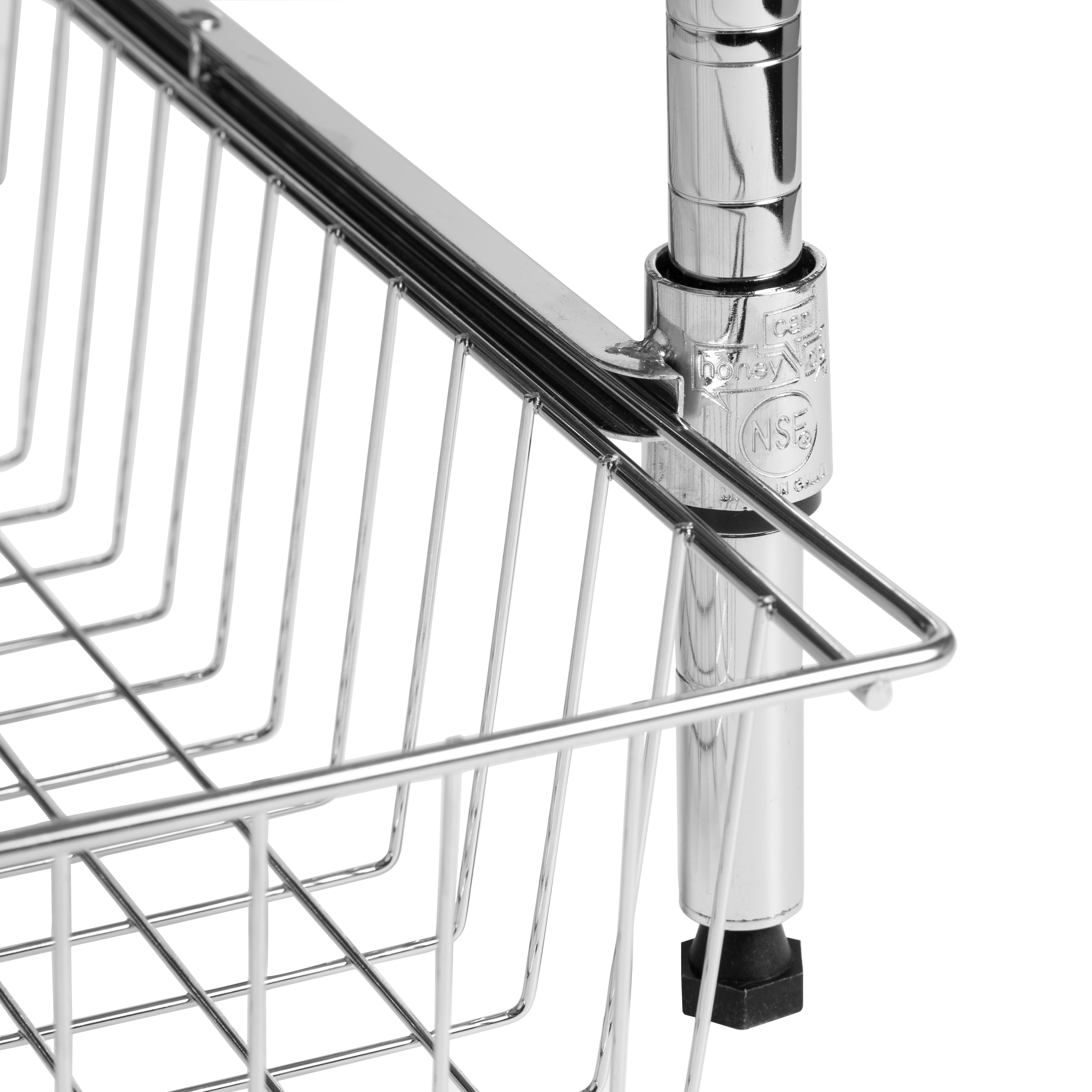Honey-Can-Do Steel Stackable Adjustable 2-Tier Cabinet Organizer, Chrome