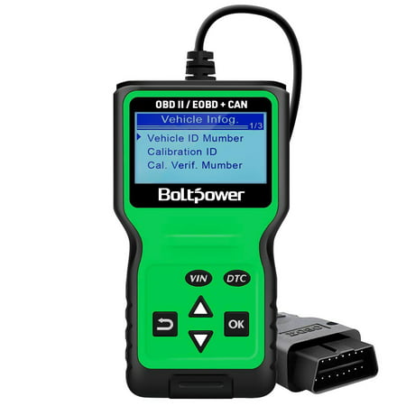 Bolt Power OBD2 Scanner Code Reader, Read and Erase Fault Codes, Automotive Car Emission Monitor, Check Engine Light CAN Diagnostic OBD II Scan Tool for Japanese, European, American