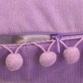 thumbnail image 5 of Ivory Park Pompom Lavendar Decorative Throw Cushion, 5 of 5
