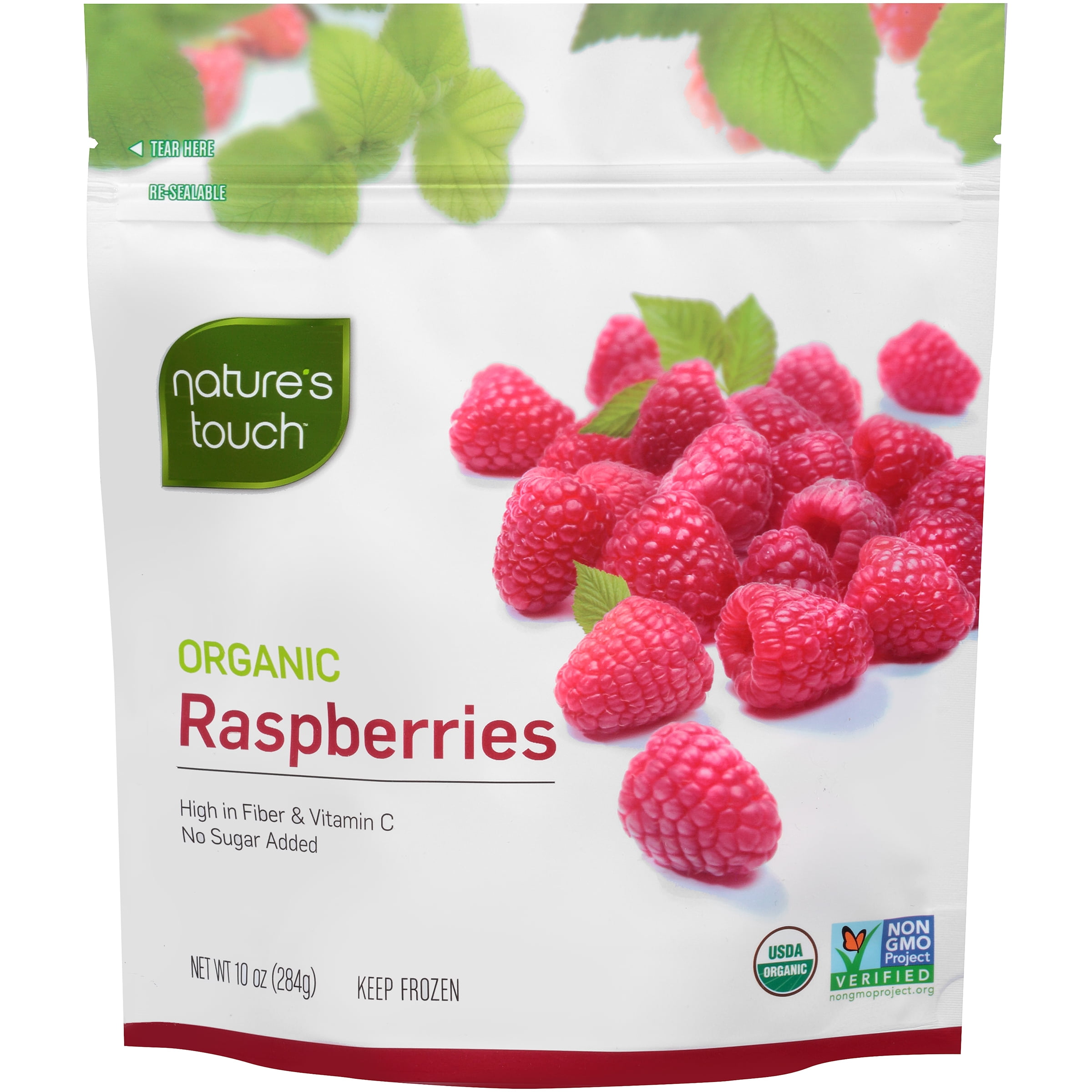Nature's Touch Frozen Organic Raspberries, 10 oz., (8Pack)