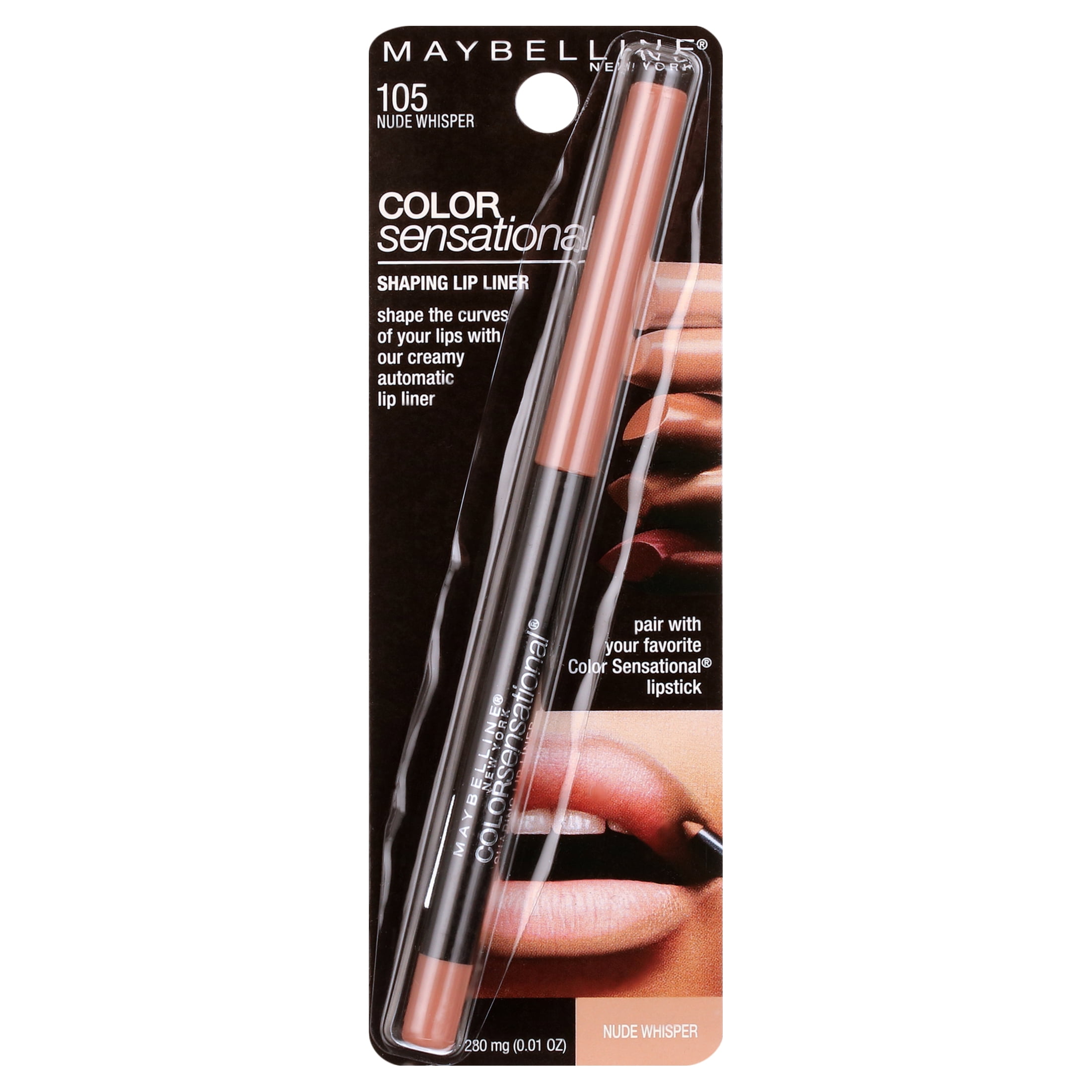 (2 pack) Maybelline Color Sensational Shaping Lip Liner Makeup, Nude Whisper