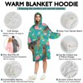 thumbnail image 5 of German Shepherd Dog and Flower Wearable Oversized Blanket,Wearable Blanket Hoodie for Adults,Cozy Hooded Blankets with Super Pockets,Super Warm Fuzzy Pullover for Women & Men, 5 of 6