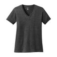 thumbnail image 4 of Port & Company Ladies Core Cotton V-Neck T-Shirt Dark Heather Grey Medium, 4 of 5