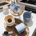 thumbnail image 6 of Onader Coffee Mugs Set of 4, 14OZ Stoneware Coffee Cups with Handle, Tea Cups for Latte/Cappuccino/Cocoa/Milk, Microwave and Dishwasher Safe - Grey Blue, 6 of 7