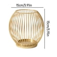 thumbnail image 6 of mdesiwst Metal Wire Cage Pillar Candle Holder Vintage Hollow Out Tea Light Holder for Fireplace Mantel Table Centerpiece, 6 of 8