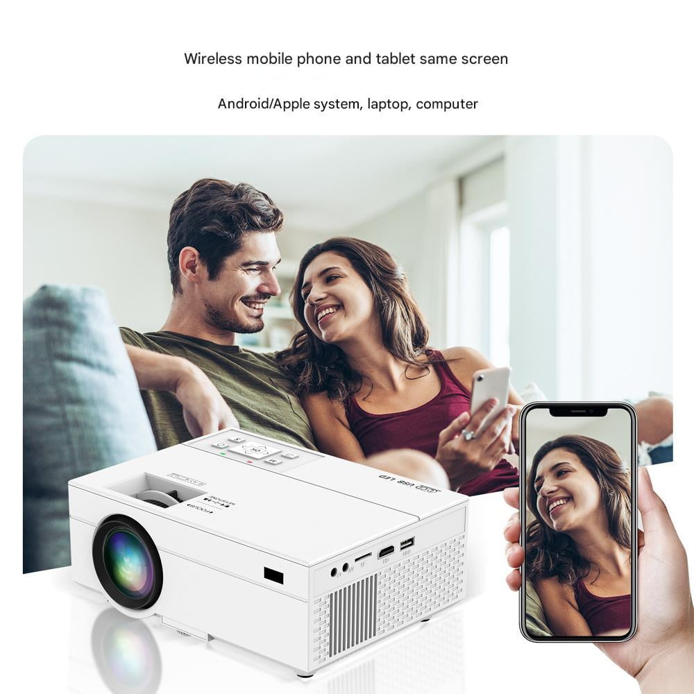 OnePi Mini Projector with Bluetooth 5.2 and WiFi 6, HD 1080P Video Projector Home Theater