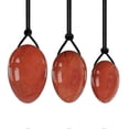 thumbnail image 3 of Natural Rose Quartz Yoni Egg Set Women Kegel Exercise Jade Eggs Drilled Stone Eggs With Holes On The Thick Side Feminine Hygiene, 3 of 5