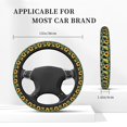thumbnail image 3 of Susaid Blue Batterflies Sunflower Print Elastic Car Steering Wheel Cover, 15 Inches Breathable Vehicle Steer Wheel Protector, Universal for SUV, Truck, 3 of 6