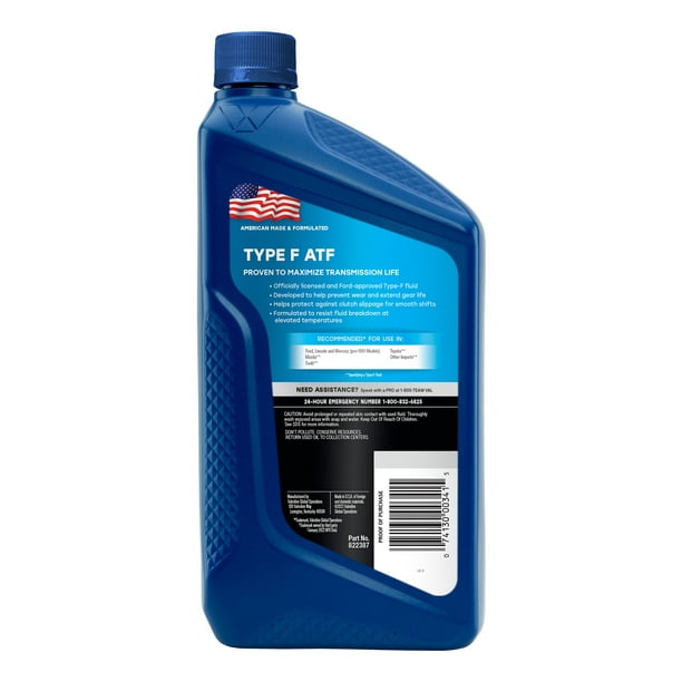 Valvoline Type F (ATF) Automatic Transmission Fluid 1 QT - Walmart