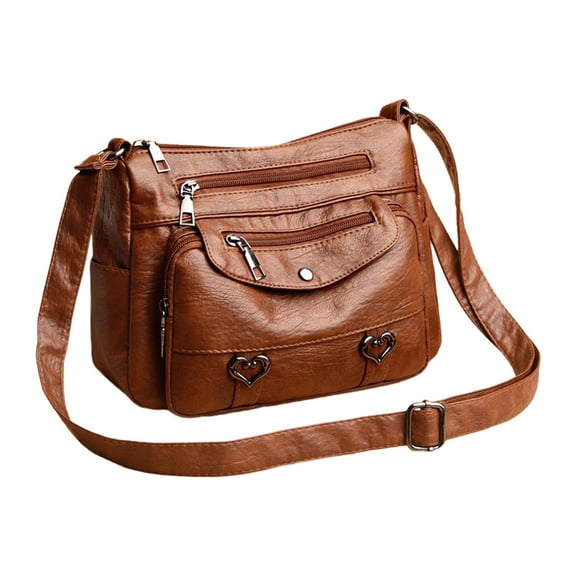 Wxqbjtam Women Shoulder Bag Crossbody Bag Casual Tote Bag for Outdoor Gifts Work Birthday Brown