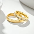 thumbnail image 4 of Wedding Bands Ring for Couples, Stainless Steel Plain Classic Engagement Rings for Women Men,Bling Stones Row Promise Ring, 4 of 7