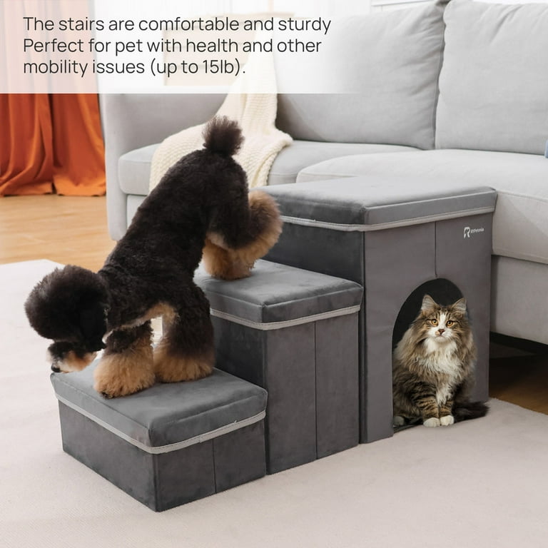 Home Depot Dog Steps Foldable Pet Stairs For Dogs 3-Step Non