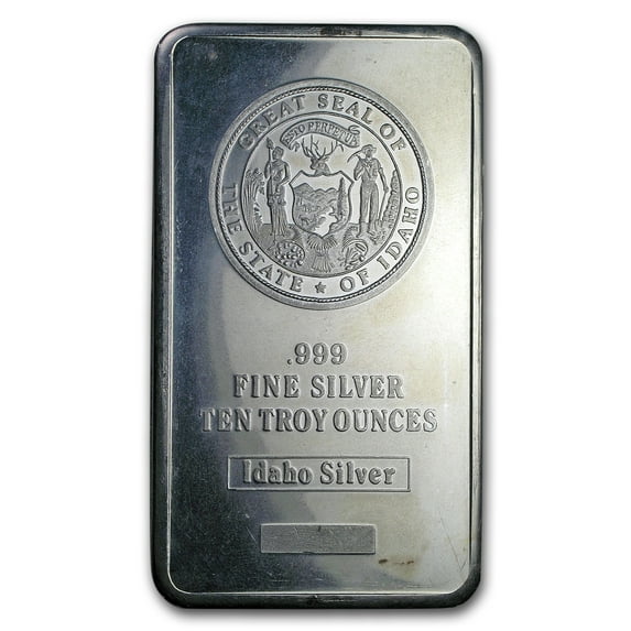 10 oz Silver Bar - Great Seal of the State of Idaho