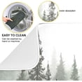 thumbnail image 2 of FREEAMG Dish Drying Mat Forest Trees Absorbent Dry Mats for Dishes Draining Pad for Kitchen Countertop 18" x 24", 2 of 7