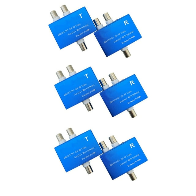 3X Two-Channel AHD/CVI/TVI1080P HD Video Multiplexer Coaxial HD Expander Adder for Camera