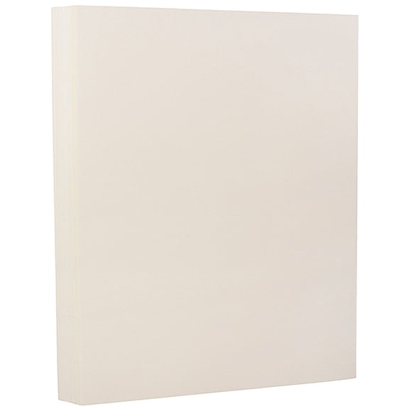 JAM Paper Strathmore 80lb Cardstock, 8 1/2 x 11, Natural White Wove, 50 per Pack