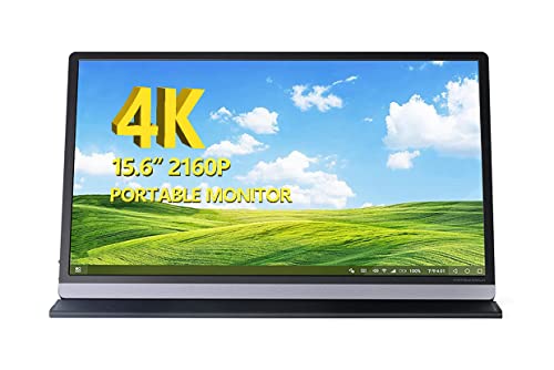 CINOTOP 4K Portable Monitor for Laptop 15.6Inch Screen Display, UHD 3840 x  2160 Gaming Display Monitor with Type-C/Mini Hdmi Input for PC, PS4, Switch 