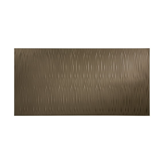 Fasade - Waves Vertical Argent Bronze Decorative Wall Panel - Fast and Easy Installation (4' X 8' Panel)