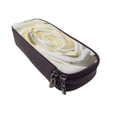 thumbnail image 6 of Lsque White Rose Printed Big Capacity PU Leather Pencil Case Large Pencil Pouch Stationery Pen Bag Pencil Holder for Teen, 6 of 6