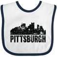 thumbnail image 3 of Inktastic Pittsburgh Skyline Grunge Boys or Girls Baby Bib, 3 of 4