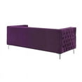thumbnail image 6 of Posh Living Levi Tufted Velvet 3-Seat Sofa with Nailhead Trim in Purple, 6 of 8