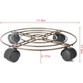 thumbnail image 2 of Plant Flower Vegetables Garden Pot Cart with Wheels, Brown, Circle, Metal Plant Caddy Plant Dolly DEWEL, 2 of 4