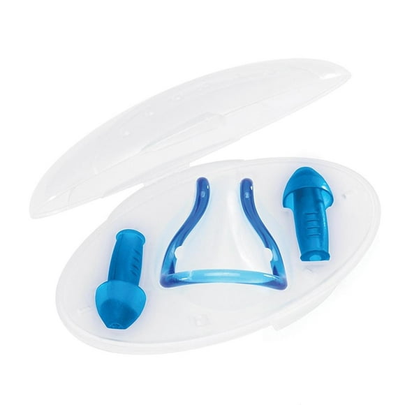 Tapones de Oído y Clip de Nariz Speedo Azules