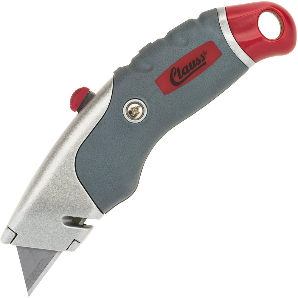 CLAUSS ACM18966 Utility Knife,Titanium,AutoRetract,Gray, Self