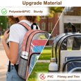 thumbnail image 6 of Whosucclay Cute Cat Floral Clear Backpack for Boys Girls, Elementary High School Washable Transparent Transparent School Bag for Weekend Outing Gym, 6 of 10