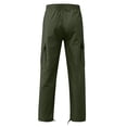 thumbnail image 6 of WIZUTIZ Men's Cotton Cargo Pants Drawstring Waist Ankle Tie Relaxed Fit Multi Pocket Outdoor Straight Trousers, 6 of 8