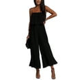 thumbnail image 1 of Daeful Combinaisons Jambes Larges Combishort Camisole Femme Boho Ample Bohème Harem Pantalon Noir TG, 1 of 5
