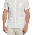 thumbnail image 3 of Cubavera Men's Big & Tall Tonal Embroidery Guayabera Shirt White Size 4X, 3 of 3