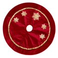 thumbnail image 2 of Falda para árbol de Navidad de elegante fibra de poliéster con adornos redondos para decoración 120 cm x 120 cm, 2 of 9