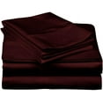 thumbnail image 2 of D.N.G. BEDDINGS Luxury 4 Piece Sheet Set with 6 Inch Deep Pocket 800 Thread Count 100% Egyptian Cotton Solid Wine Color Cal King Size, 2 of 4