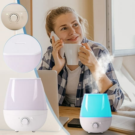 

Big holiday Deals! Dqueduo 2L Colorful Color Changing Humidifier Home Office Bedroom Large Capacity Humidifier Gifts for Family on Clearance