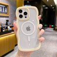 thumbnail image 1 of Transparent Candy Soft Wavy Lines Phone Case For iphone 15 11 12 13 14 Pro Max Magsafe Wireless Charge Magnetic Cover LUHAN, 1 of 7