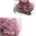 thumbnail image 6 of FUNUONY Women's Organza Church Kentucky Derby Fascinator Bridal Tea Party Wedding Hat Derby Hats for Women Cloche Bowler Hat Cocktail Party Wedding Sun Hat Uv Protection Packable Wide Brim Hats Party, 6 of 8