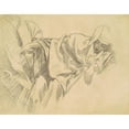 thumbnail image 2 of John Singer Sargent 14x12 Gold Ornate Wood Frame and Double Matted Museum Art Print Titled - Study of the Crucifixion for ‘Fifteen Mysteries of the Rosary’ (1903-1916), 2 of 4
