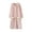 Pink, variant on Womens Bathrobe Long Sleeve Nightgown Casual Pure Color Cotton Button Robe Soft Cozy For Home Sleep Spa With Pockets Daily Wear Relaxation