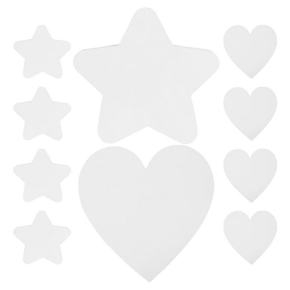 FRCOLOR 10pcs Heart Shaped Canvas Painting Board Star Shaped Blank Canvas Panel Boards Art Paintings Board Oil Paint Canvas Sketchpad For Craft