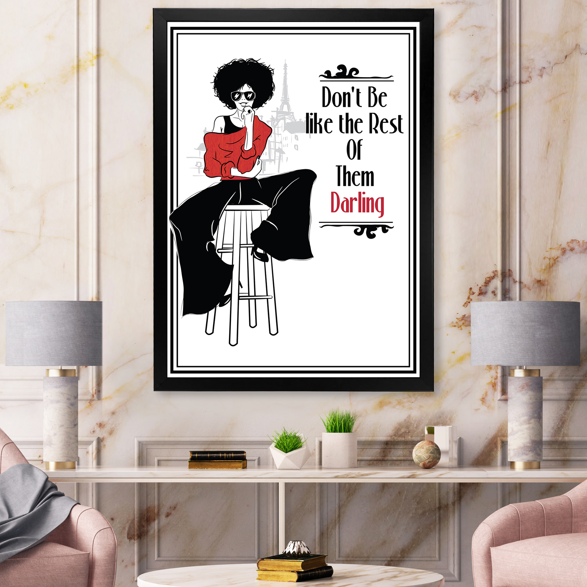 Designart 'Style Passion Life Fashion Woman VI' Modern Framed Art Print
